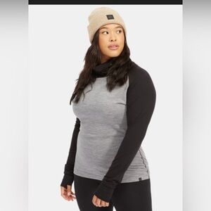 EVO  Ridgetop Merino Wool Midweight High Neck Top , size Small